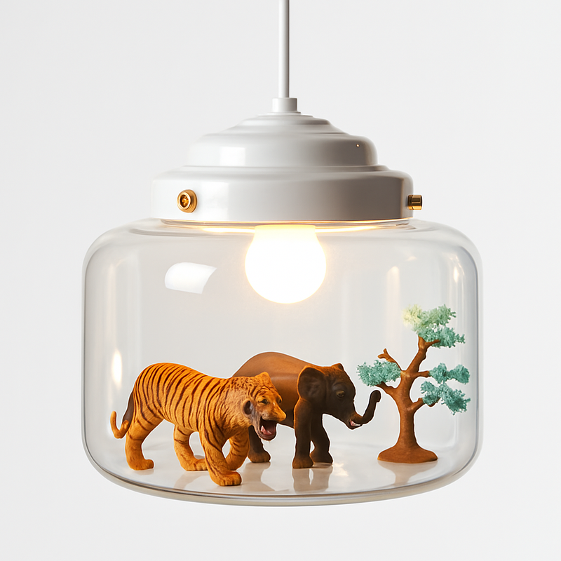 suspension led dessin animé nordique animaux mignons cadeau décoratif