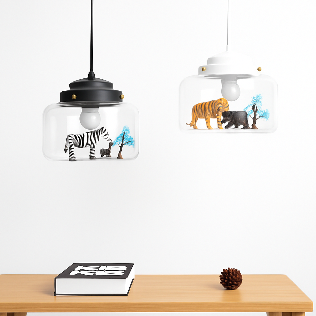 suspension led dessin animé nordique animaux mignons cadeau décoratif - vue 4 sur 16