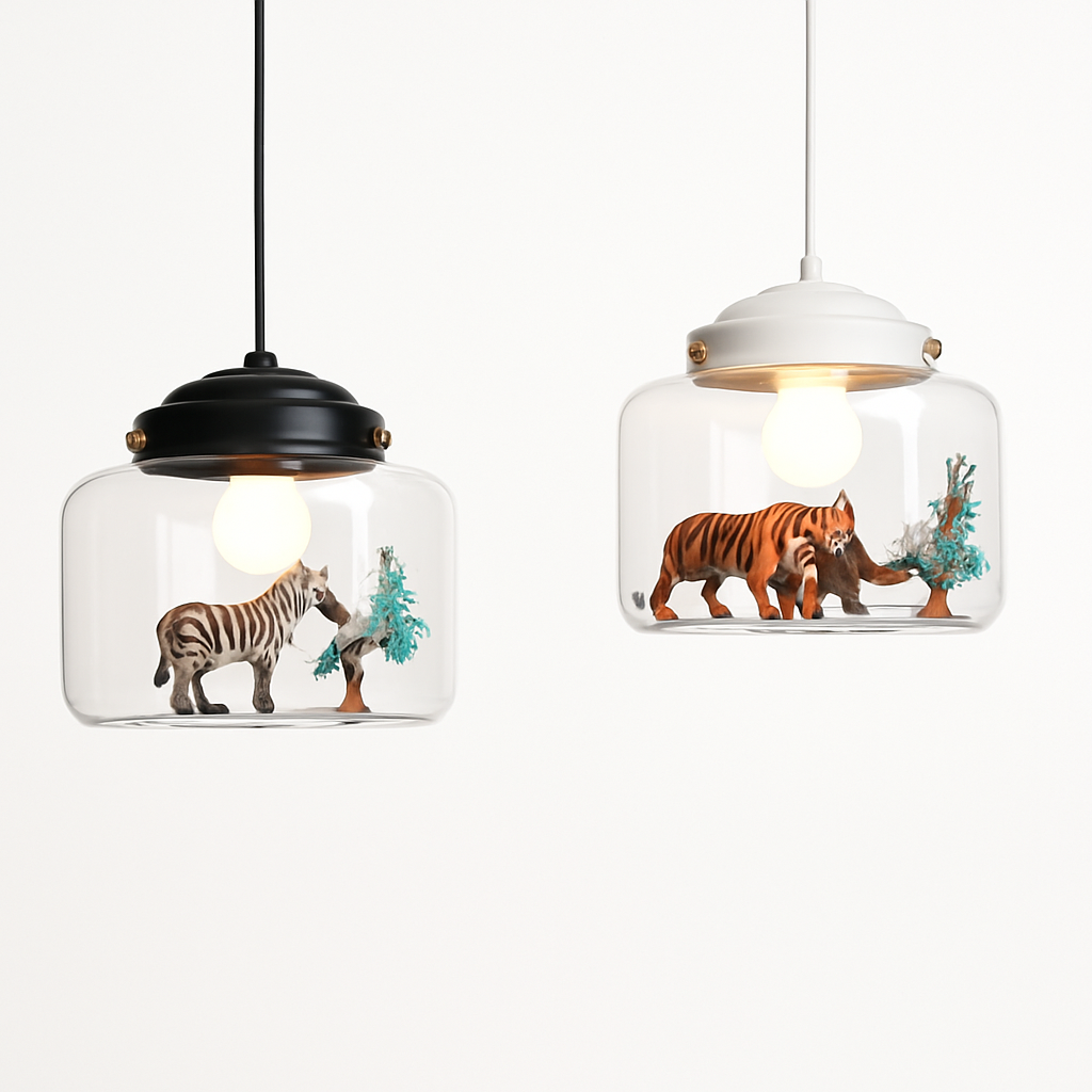 suspension led dessin animé nordique animaux mignons cadeau décoratif - vue 5 sur 16