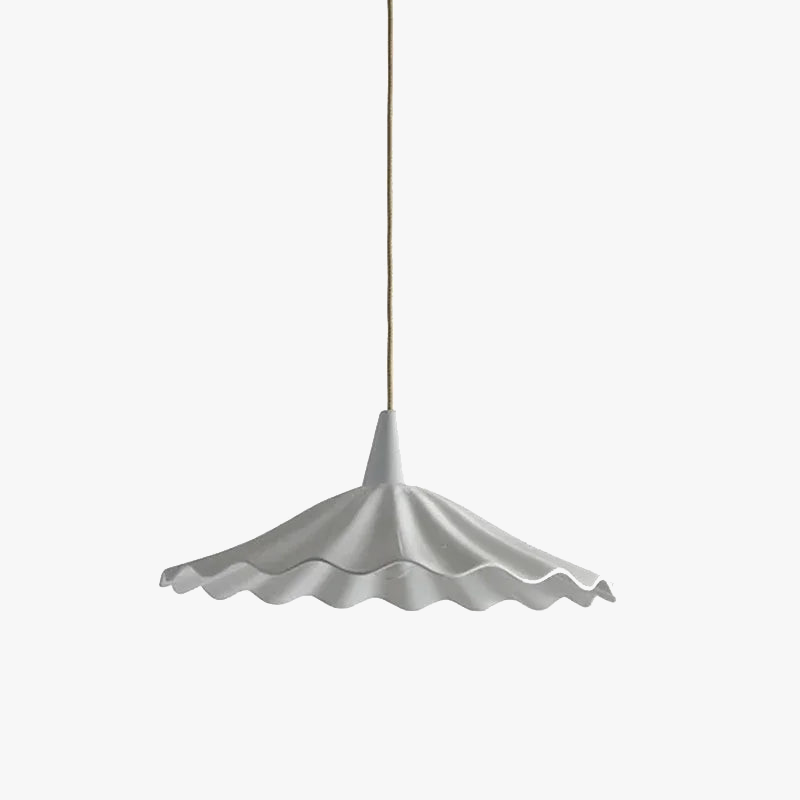Suspension LED en céramique blanche de styliste