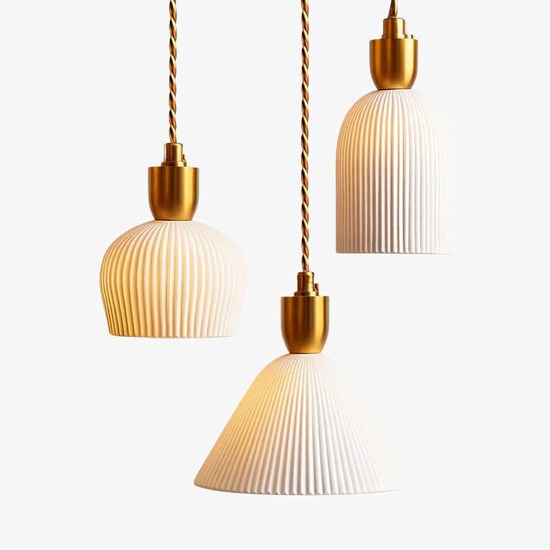 Suspension LED en céramique de plusieurs formes design