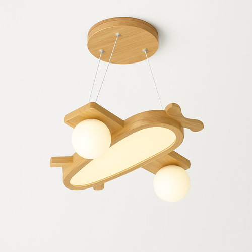 suspension LED en forme d'avion style nordique décorative - vue 2 sur 8