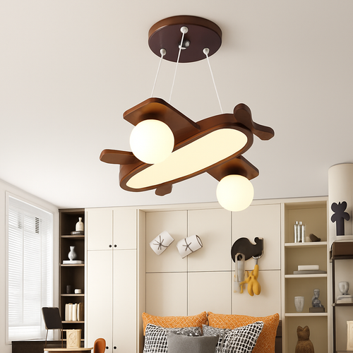 suspension LED en forme d'avion style nordique décorative - vue 3 sur 8