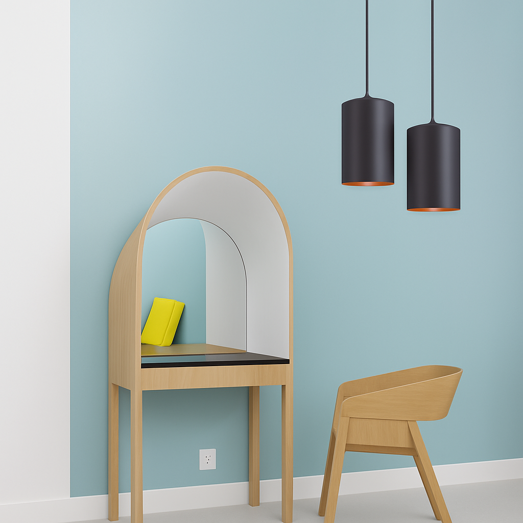 Suspension LED en forme de cylindre noir Vintage - vue 3 sur 6