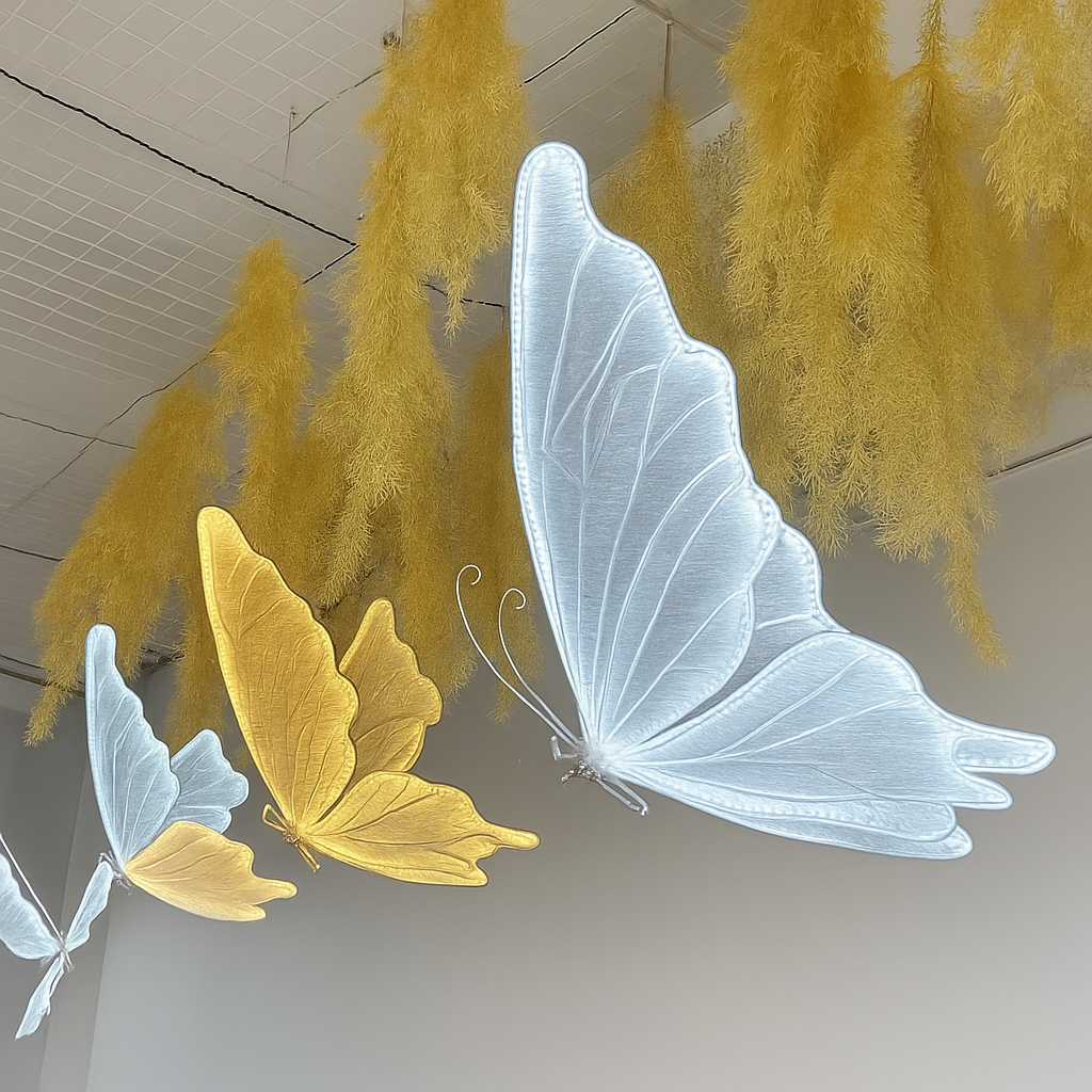 Suspension à led en forme de papillon pour décorations festives et romantiques - vue 4 sur 9