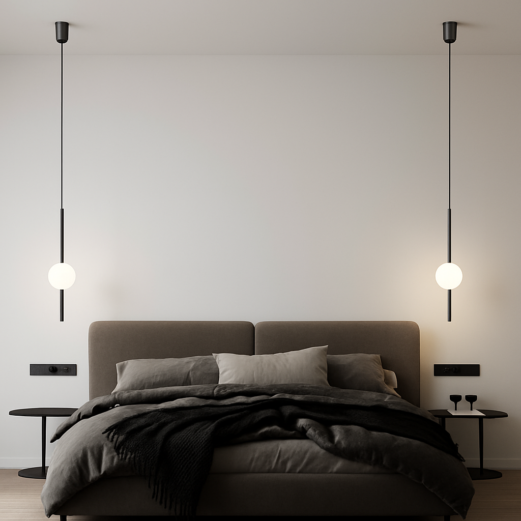 suspension LED en laiton design moderne avec cordon réglable en verre de cristal - vue 6 sur 17