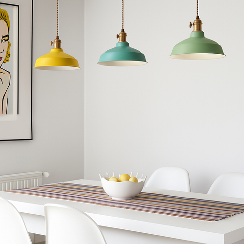 Suspension LED en métal coloré Loft