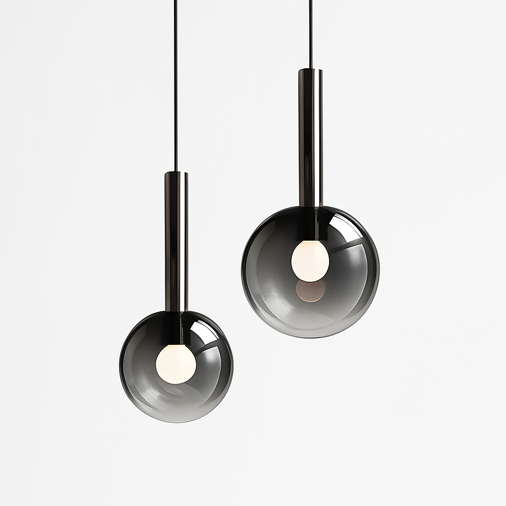 suspension led en métal et acrylique design nordique moderne - vue 7 sur 8