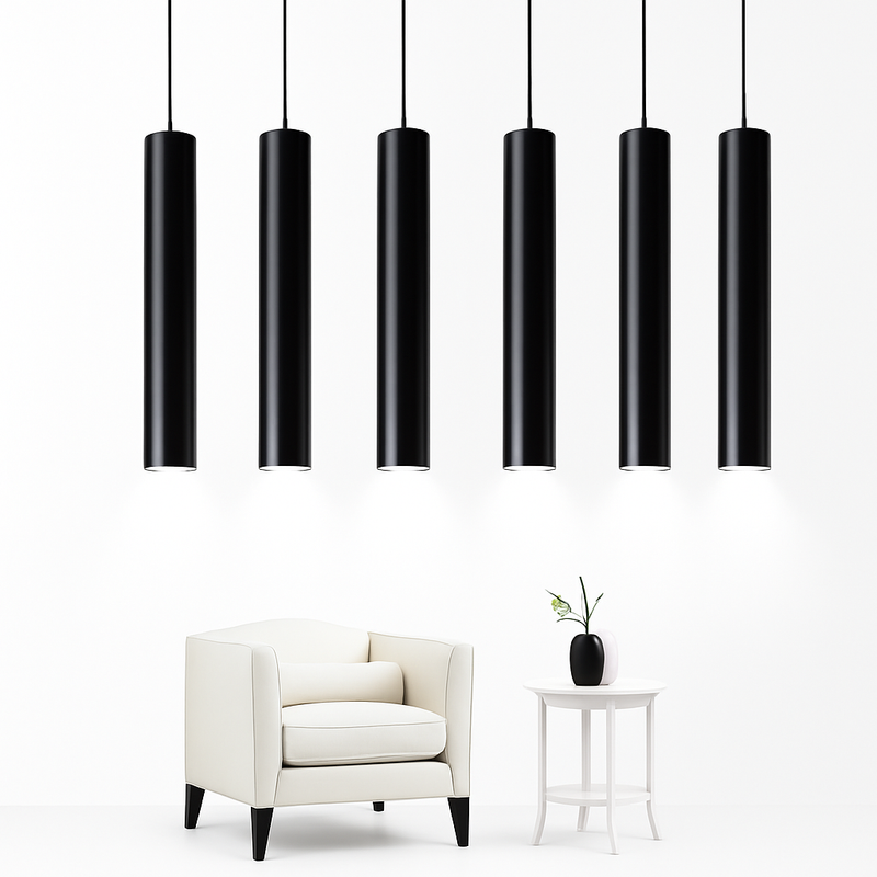 Suspension LED en tube cylindre