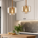 Suspension LED en verre design nordique luminaire décoratif d'intérieur