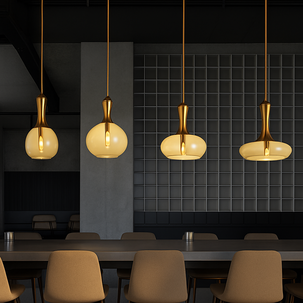 suspension led en verre luminaire décoratif idéal pour bars - vue 6 sur 14