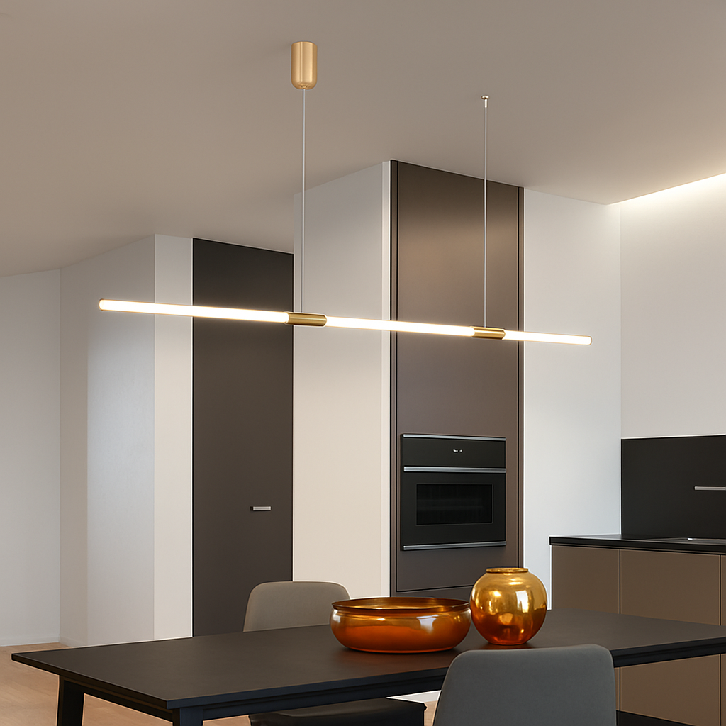 Suspension Led lumière cuisine éclairage lustres modernes pour salle à manger Table à manger suspension Led lampe Bronze Lustre App/télécommande - vue 6 sur 8