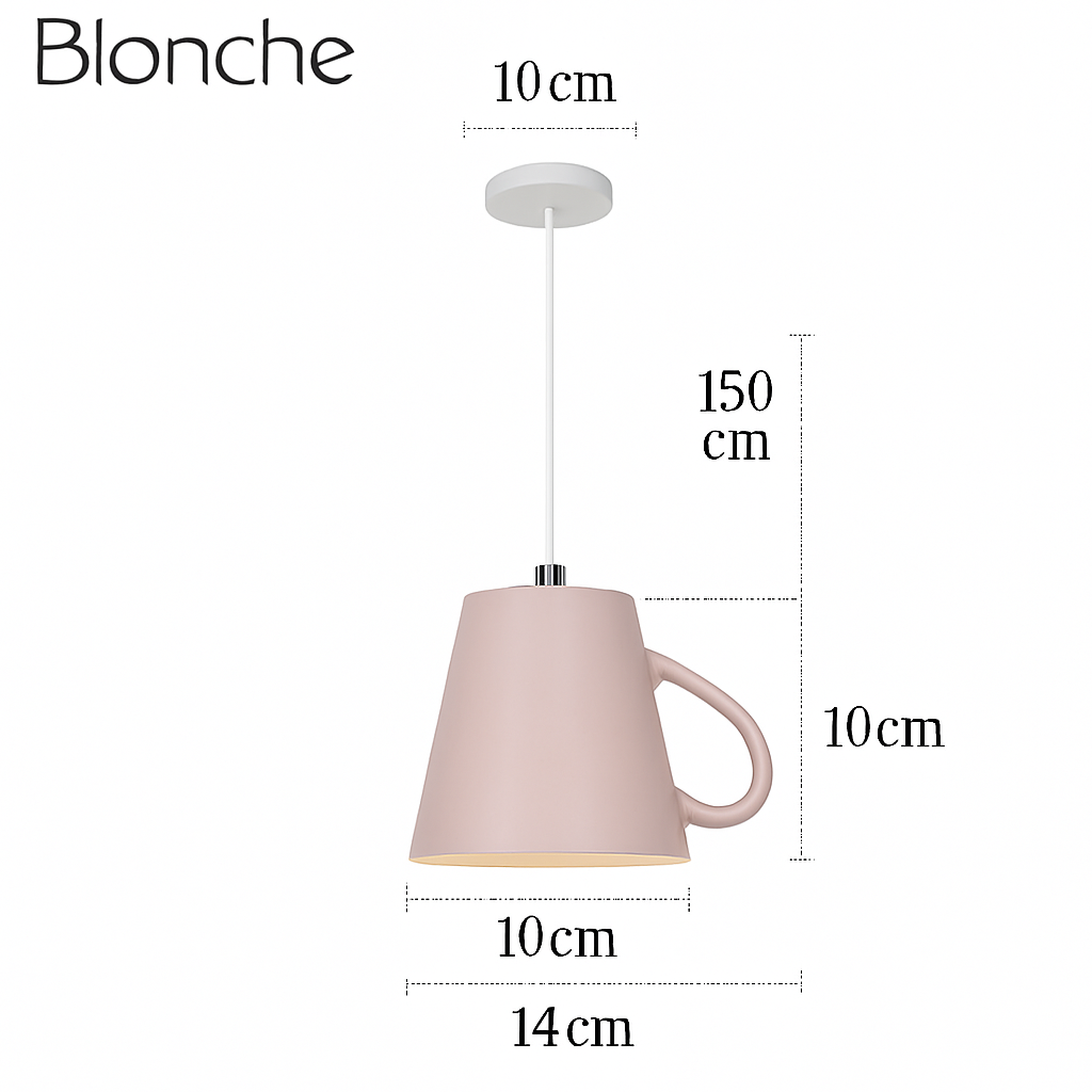 Suspension LED moderne en forme de tasse à caf renservée - vue 13 sur 24