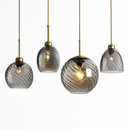 suspension led modernes en verre grain d'eau pour décoration intérieure