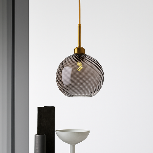 suspension led modernes en verre grain d'eau pour décoration intérieure