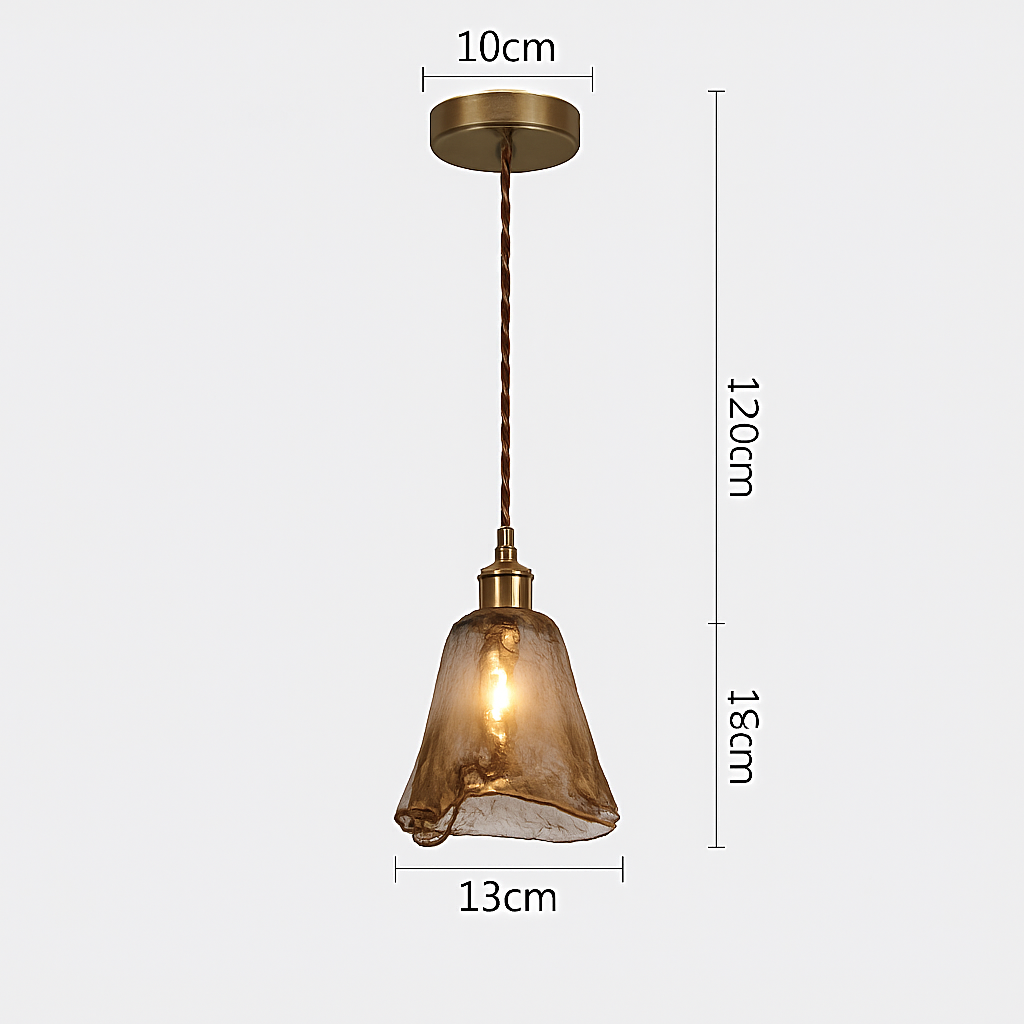 Suspension LED style vintage en verre Dolkie - vue 13 sur 20