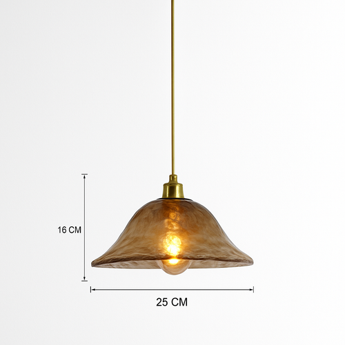 Suspension LED style vintage en verre Dolkie - vue 18 sur 20