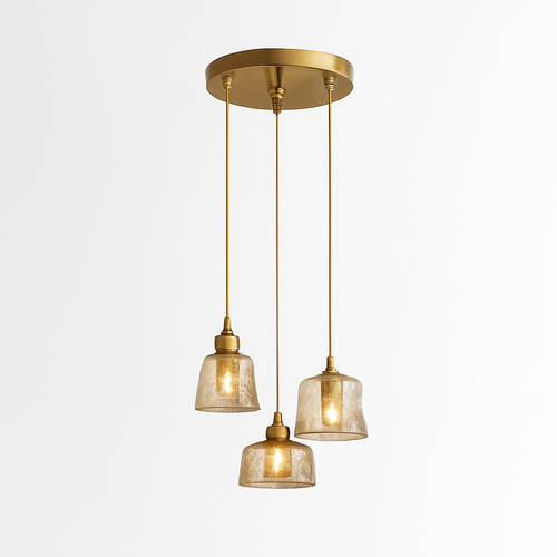 Suspension LED style vintage en verre Dolkie - vue 19 sur 20