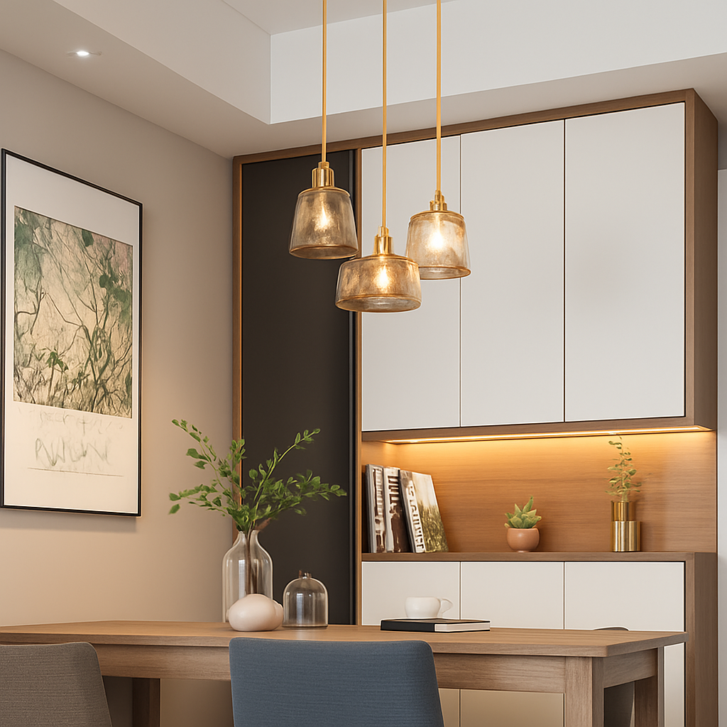 Suspension LED style vintage en verre Dolkie - vue 3 sur 20