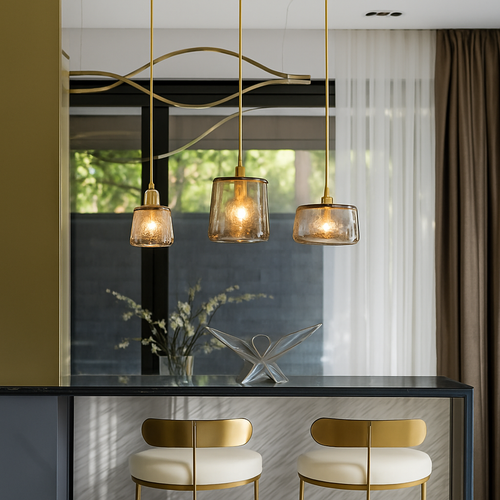 Suspension LED style vintage en verre Dolkie - vue 5 sur 20