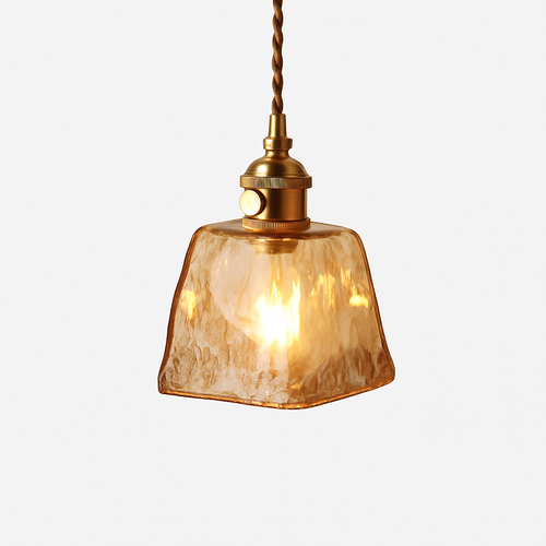 Suspension LED style vintage en verre Dolkie - vue 8 sur 20