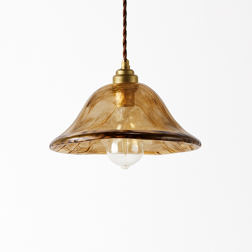 Suspension LED style vintage en verre Dolkie - vue 11 sur 20