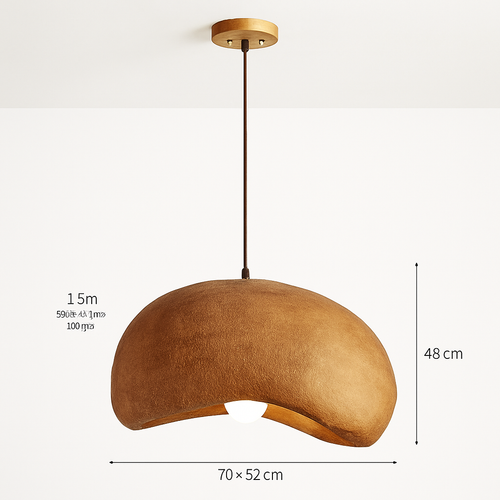 suspension à led wabi-sabi en résine créative pour décoration intérieure - vue 19 sur 23
