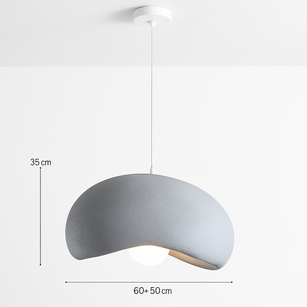 suspension à led wabi-sabi en résine créative pour décoration intérieure - vue 6 sur 23