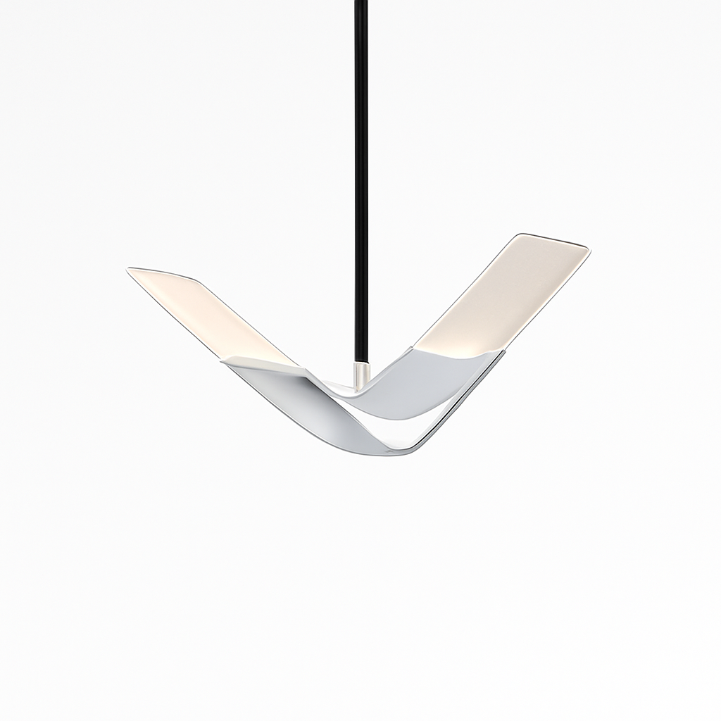 suspension moderne design oiseau volant éclairage tricolore led - vue 5 sur 13