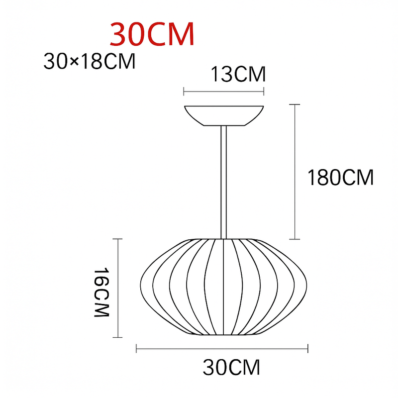 Suspension moderne en papier style japonais Silk