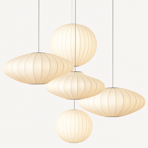 Suspension moderne en papier style japonais Silk
