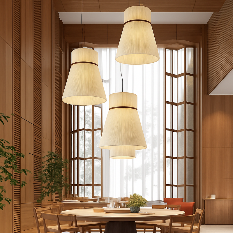 suspension moderne en tissu pour restaurant et café