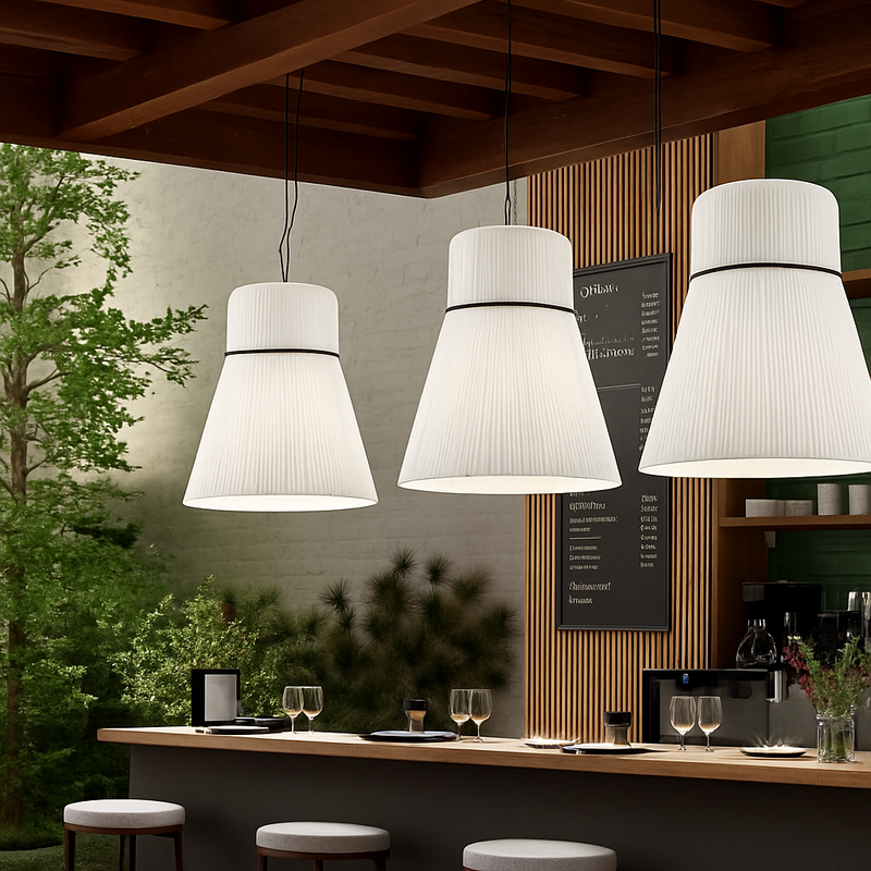 suspension moderne en tissu pour restaurant et café