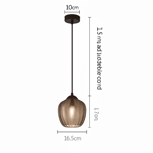 Suspension moderne en verre fumé (plusieurs formes) Guezra - vue 13 sur 16