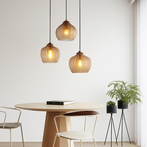 Suspension moderne en verre fumé (plusieurs formes) Guezra - vue 4 sur 16