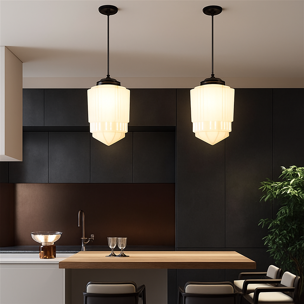 suspension moderne en verre à led pour intérieur élégant - vue 4 sur 21