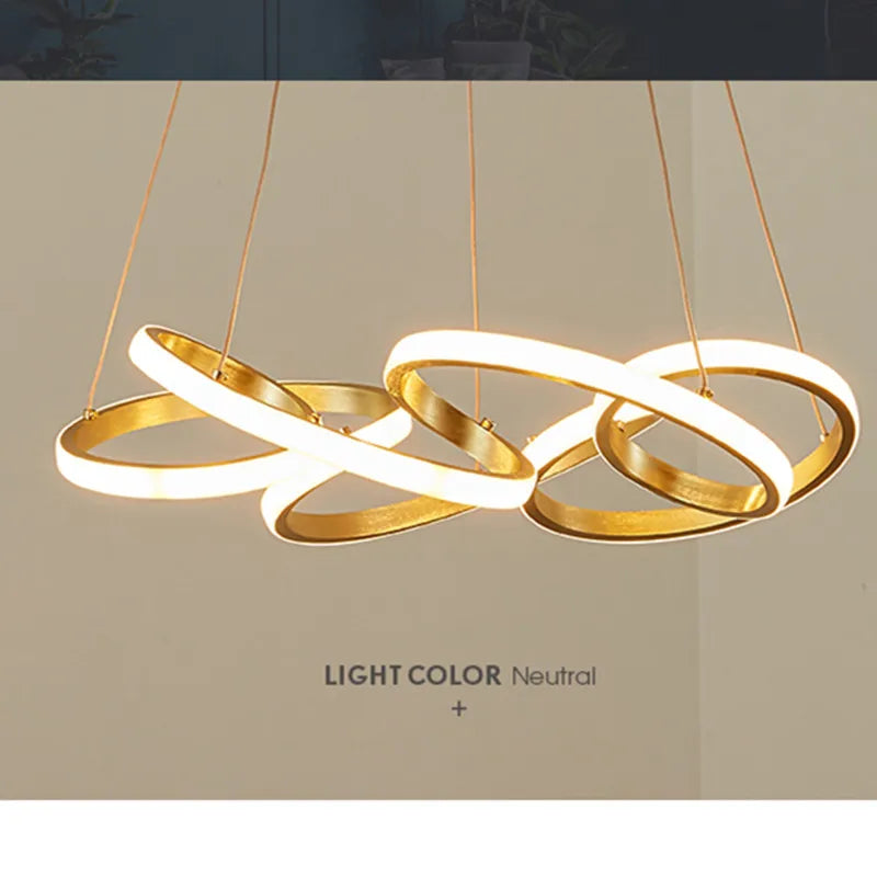suspension moderne à led design artistique pour intérieur élégant