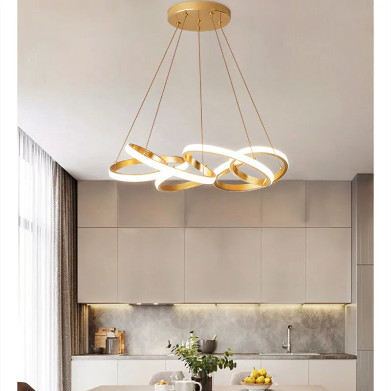 suspension moderne à led design artistique pour intérieur élégant