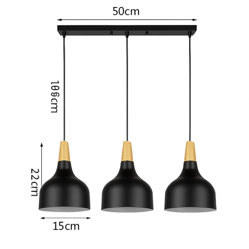suspension moderne nordique en aluminium rétro pour intérieur design