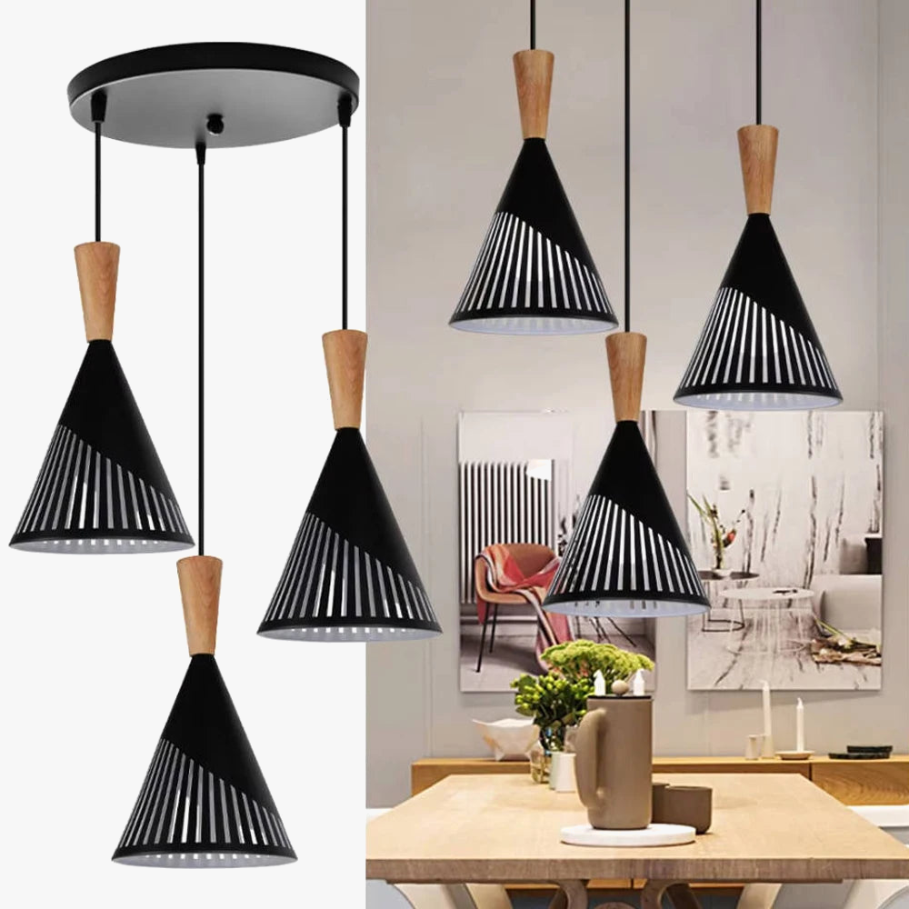 suspension nordique abat-jour industriel moderne design vintage décoratif