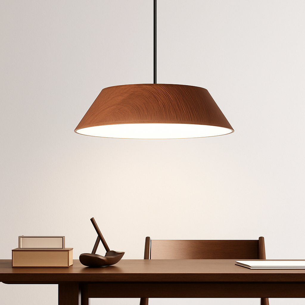 suspension nordique bois design wabi sabi pour café ou art