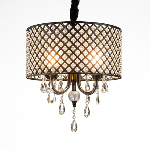 suspension rétro en cristal pour éclairage décoratif élégant