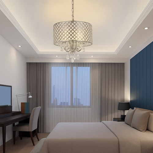 suspension rétro en cristal pour éclairage décoratif élégant - vue 4 sur 7