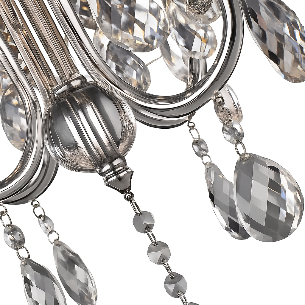 suspension rétro en cristal pour éclairage décoratif élégant - vue 6 sur 7