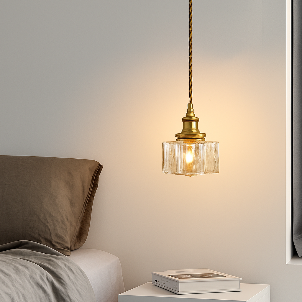 suspension rétro en verre pour éclairage intérieur élégant - vue 5 sur 9