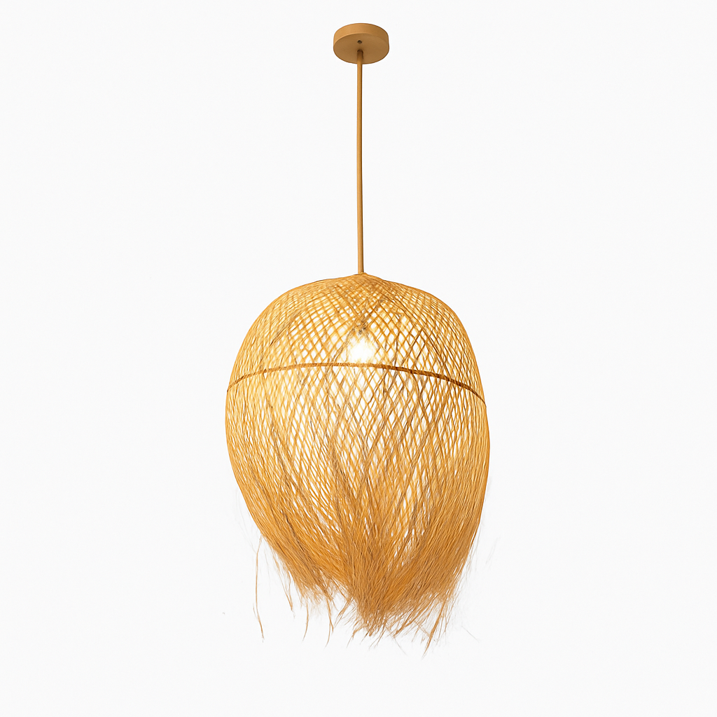 Suspension ronde en bambou tressé Japanese - vue 4 sur 8