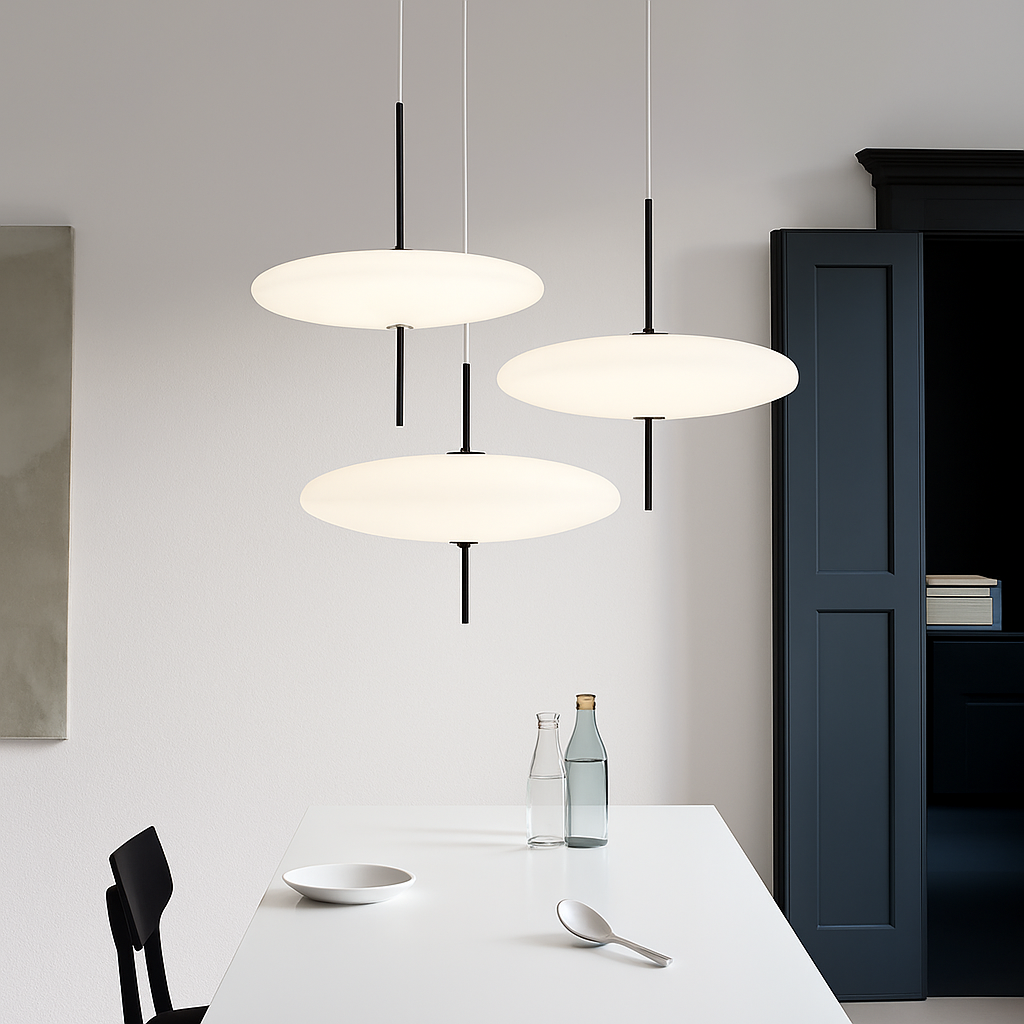 Suspension soucoupe volante modernes noires/blanches - vue 5 sur 10