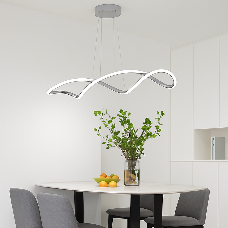 Suspension Suspension LED Lustres LED modernes pour salle à manger salon chambre L92cm Or / Chrome / Noir Télécommande / Contrôle APP