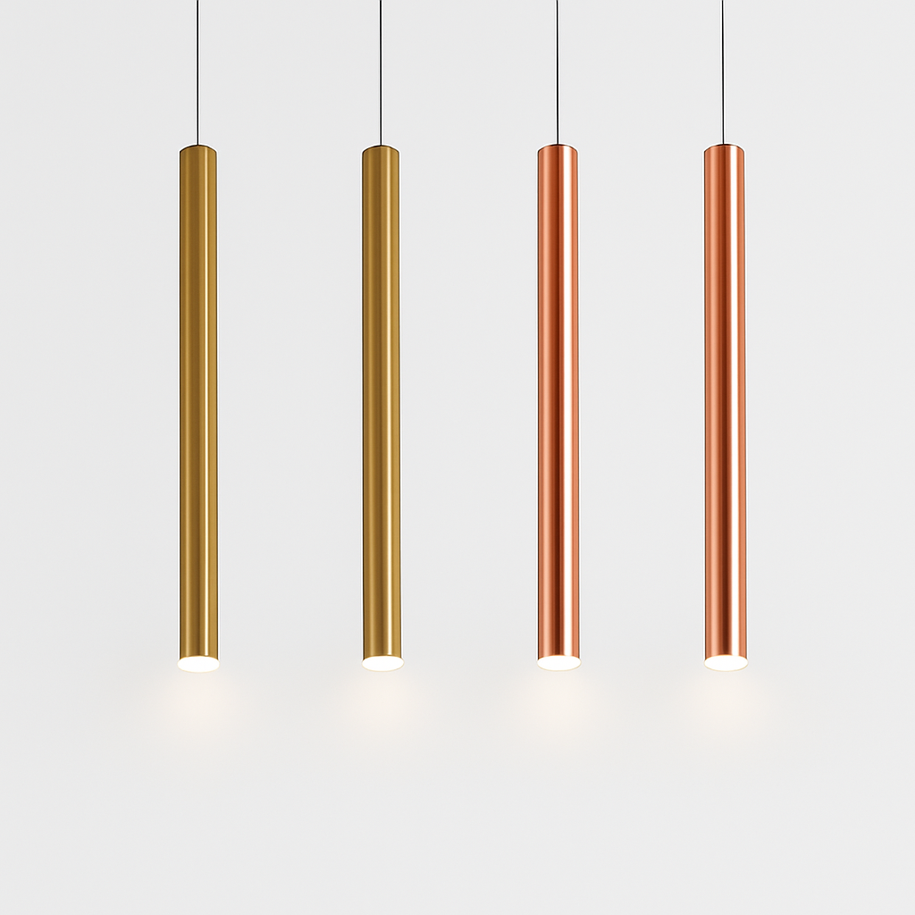 suspension tube led design moderne pour cuisine et bar