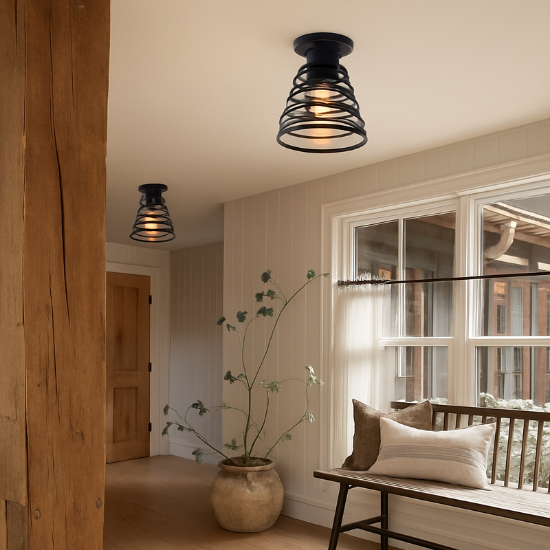 Suspension vintage en fer forgé pour intérieur moderne